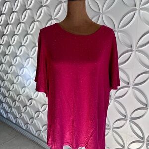 Apt. 9 Fuchsia Short Sleeve Tee T7